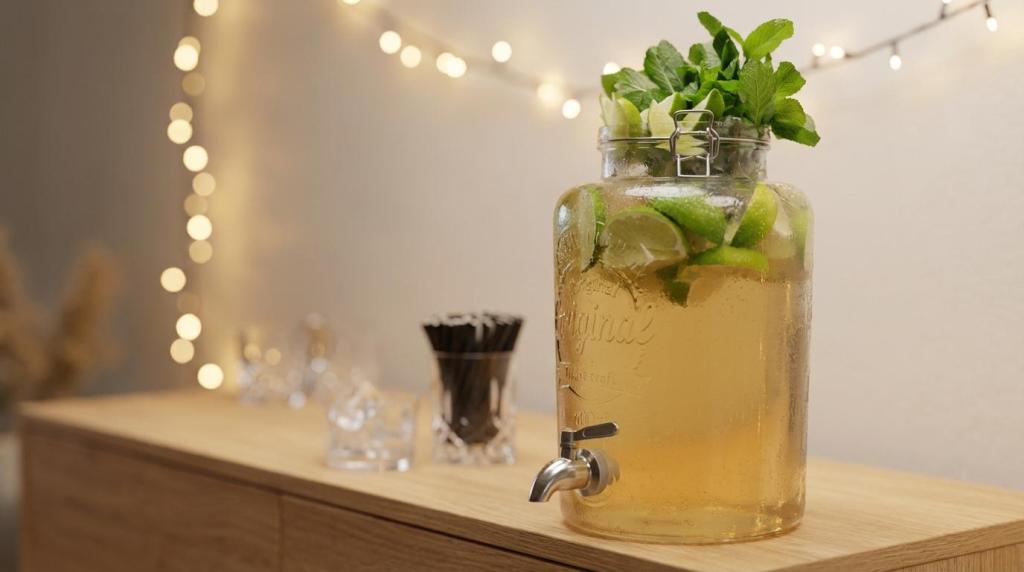 Cocktail dispenser udlejning: Priser, størrelser og levering