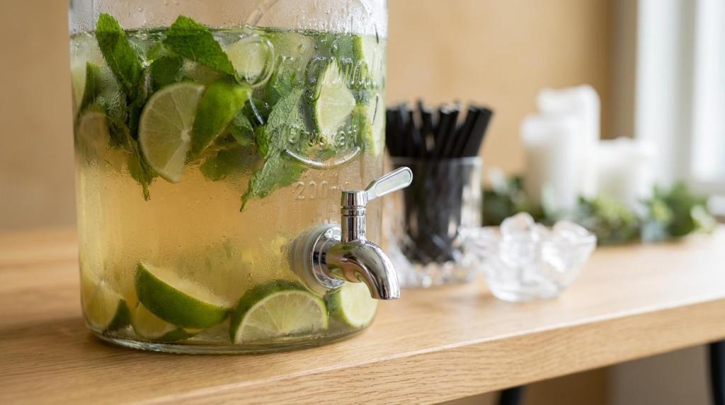 Cocktailpakke til bryllup – færdigblandede cocktails i dispenser (40–150 gæster)