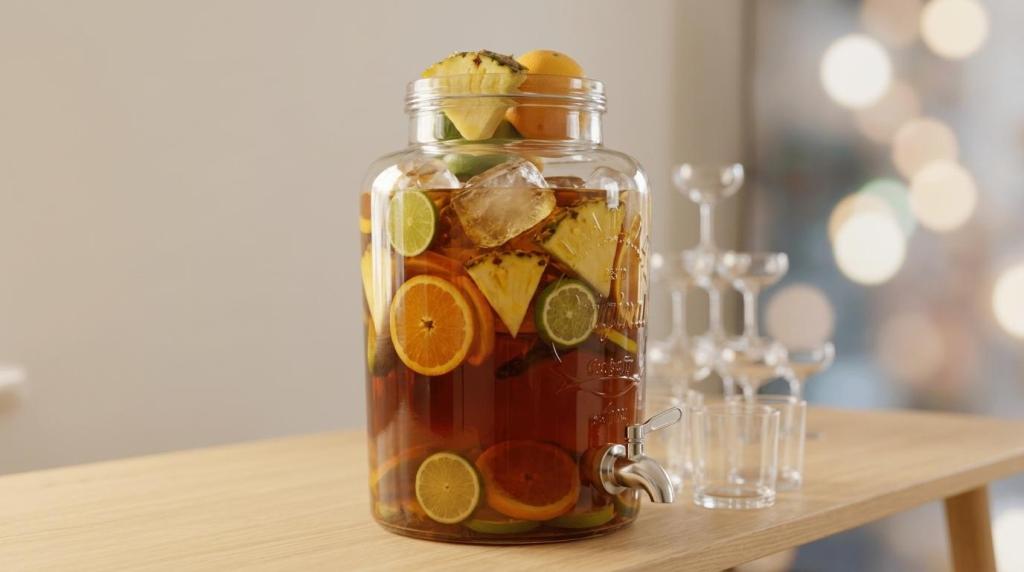 7 rom punch drinks til store fester med hurtig servering